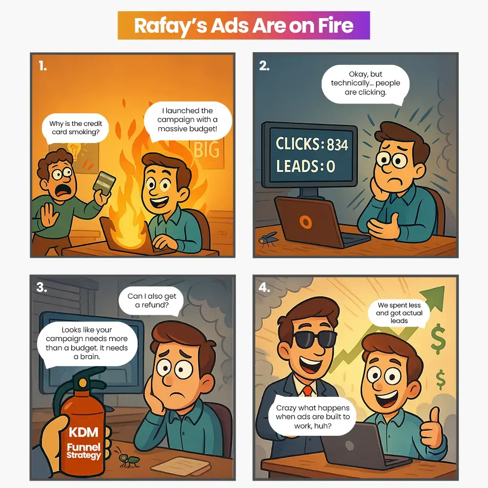 Ad campaign comic by KDM Agency